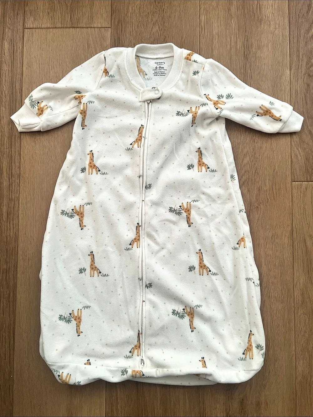 Carter's Baby Giraffe Fleece Sleep Bag - Cream 6-9M